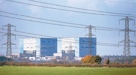 英國叫停與華建核站項目，圖為英國欣克利角核電站。（資料圖片）