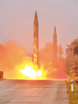 北韓過往多次發射彈道導彈，引起鄰國不安。（資料圖片）