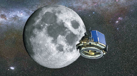 登陸器飛向月球的模擬圖。（月球快遞公司圖片）
