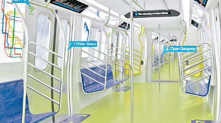 紐約市未來的新地鐵車廂。（MTA圖片）