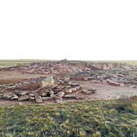 拜高津斯卡亞金字塔遺址位於哈薩克東北部。（互聯網圖片）
