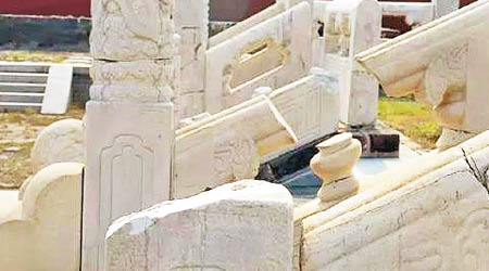 昭西陵隆恩殿的台基護欄柱頭被盜，疑犯日前自首。