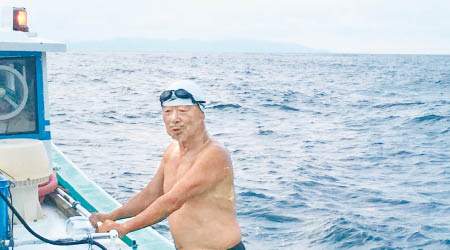 富永俊夫締造征服津輕海峽的最年長紀錄。（互聯網圖片）