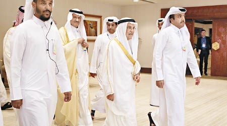 沙特官員出席石油輸出國組織會議。