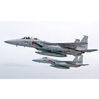 日本多次出動F15戰機緊急升空，防備外國軍機入侵。（資料圖片）