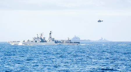 北約成員國派出軍艦，監視區內航行的俄國軍艦。（資料圖片）
