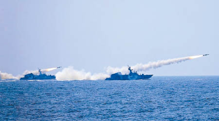 中國海軍三大艦隊在黃海、渤海演習，被指警告南韓。（互聯網圖片）