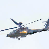 北京政府反對美國對台售武。圖為美製阿帕奇直升機。（資料圖片）