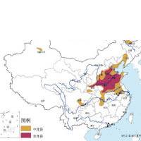 中央氣象台以往發布的全國霾區預報圖。（互聯網圖片）