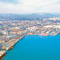 圖為南韓蔚山港。（互聯網圖片）