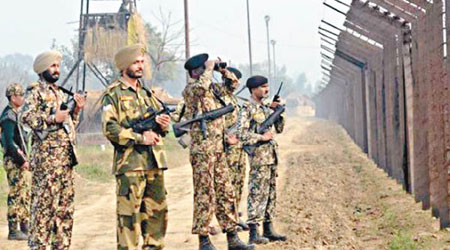 圖為中印邊境的印度邊防部隊。（互聯網圖片）