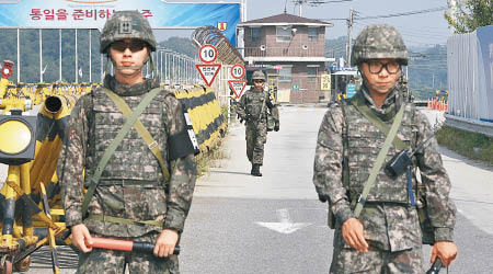 兩韓局勢不穩令南韓推進部署薩德。圖為兩韓邊境板門店哨站。