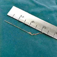 縫紉針長約五厘米。