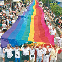 彩虹旗象徵性少數群體。（資料圖片）