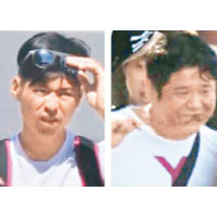 警方發布兩名在逃的亞裔男子照片。