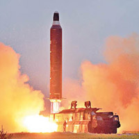 北韓屢次試射導彈。（資料圖片）