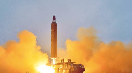 北韓於去年六月試射疑似舞水端中程彈道導彈。