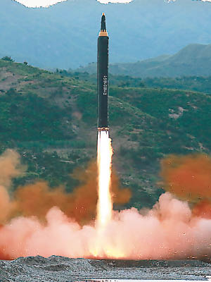 北韓近日連番試射導彈，令朝鮮半島局勢升溫。（資料圖片）
