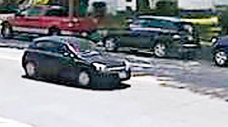 警方找到涉載走章瑩穎的黑色私家車。（資料圖片）