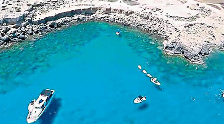 塞浦路斯藍礁湖區（圖）有快艇發生意外。（資料圖片）