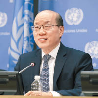 中國駐聯合國代表劉結一在會上回應美方的指摘。（中新社圖片）
