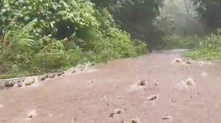 宮崎縣遭遇大雨。（電視畫面）