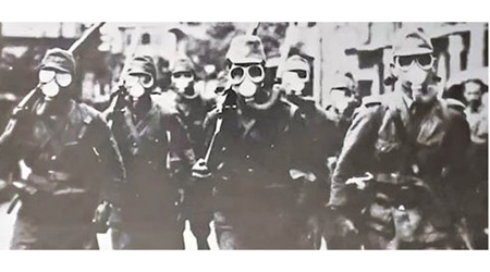 二戰期間日軍設有毒氣部隊。（電視畫面）