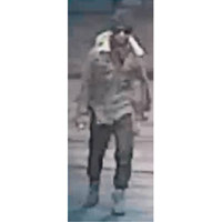 一名白人男子被拍下手持噴漆罐進入海德公園。（電視畫面）