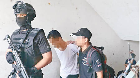 馬國警方拘捕懷疑IS分子。（新加坡海峽時報圖片）