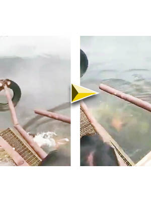 巫師在水中「作法」時，疑遭鱷魚襲擊沉下水底。（互聯網圖片）
