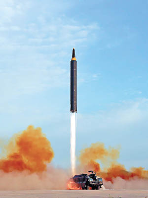 北韓研發可攻美國本土的導彈。（資料圖片）