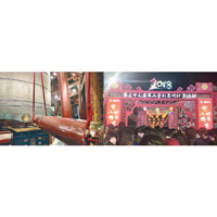 寒山寺舉辦敲鐘慶新年（左），吸引大批善信和遊客（右）到寺參與。（互聯網圖片）