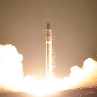 北韓去年成功試射火星15型洲際彈道導彈。