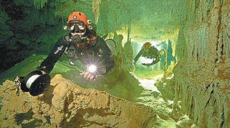 潛水人員成功發現全球最長水底洞穴。（GAM計劃圖片）