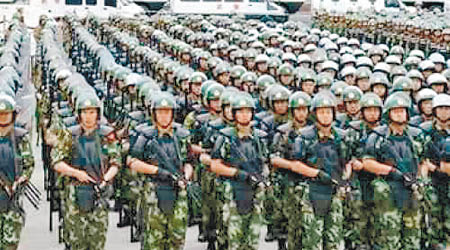 兩名間諜利用曾在武警北京總隊（圖）服役的便利，搜集情報。（資料圖片）