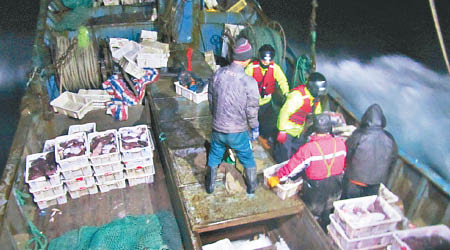被南韓方面扣押的中國漁船。（資料圖片）