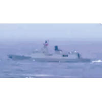 衡陽號導彈護衞艦參加演習。（互聯網圖片）