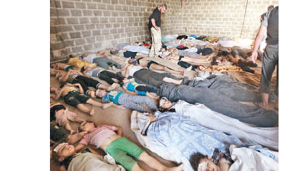 敍利亞政府軍疑曾發動化武攻擊，導致大量平民死亡。