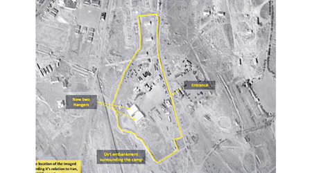 傳媒引用以色列衞星照片，指伊朗在大馬士革附近修建軍事基地。（互聯網圖片）