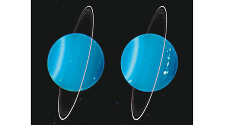 研究員發現天王星雲頂由硫化氫組成。（資料圖片）