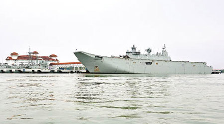 阿德萊德號參與去年的「印度——太平洋奮進」演習。