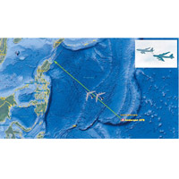 爆料Twitter帳號公開了美軍B52的飛行路線圖。（互聯網圖片）