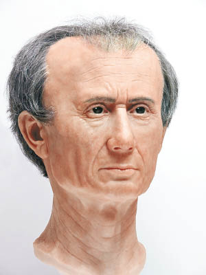 荷蘭國立古物博物館以3D打印的凱撒大帝頭像。（互聯網圖片）