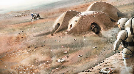 構想中的火星房屋是以3D打印技術建造。（互聯網圖片）
