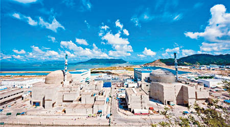 台山核電站距香港一百卅公里。