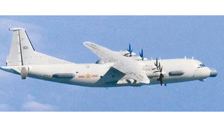 運9電子偵察機飛越南韓「防空識別區」。（互聯網圖片）