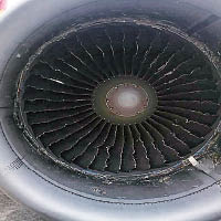 飛機引擎在事故中受損。