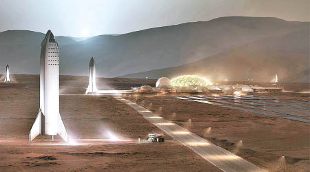 SpaceX計劃在火星興建太空基地。