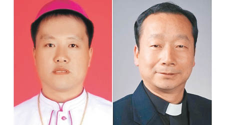 大陸主教郭金才（左）與楊曉亭（右）將出席世界主教會議。（互聯網圖片）