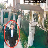 沙特王儲的保鏢被拍到在土耳其出現。（美聯社圖片）